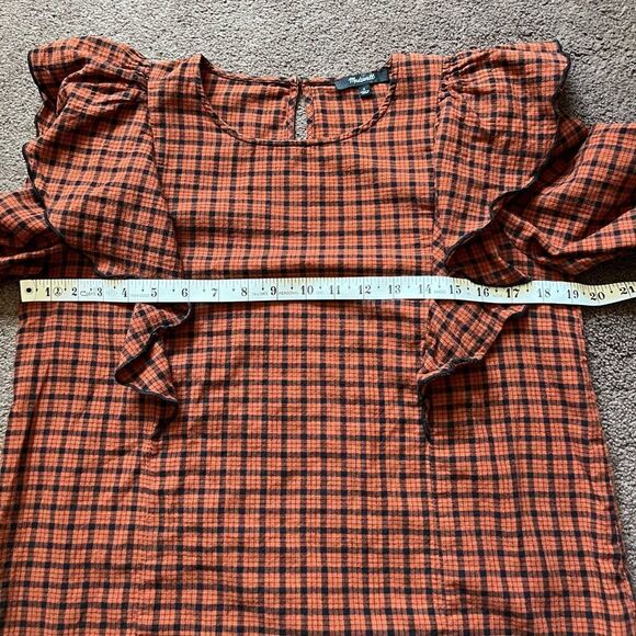 Madewell Ruffle-Front Plaid Top - Picture 12 of 13